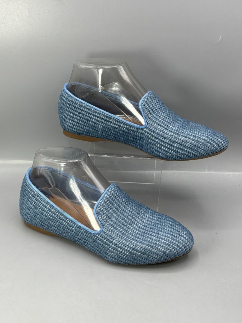 Birdies Starling Loafer Womens 6.5 Blue Flat Heel Round Toe Slip On Shoes Modern